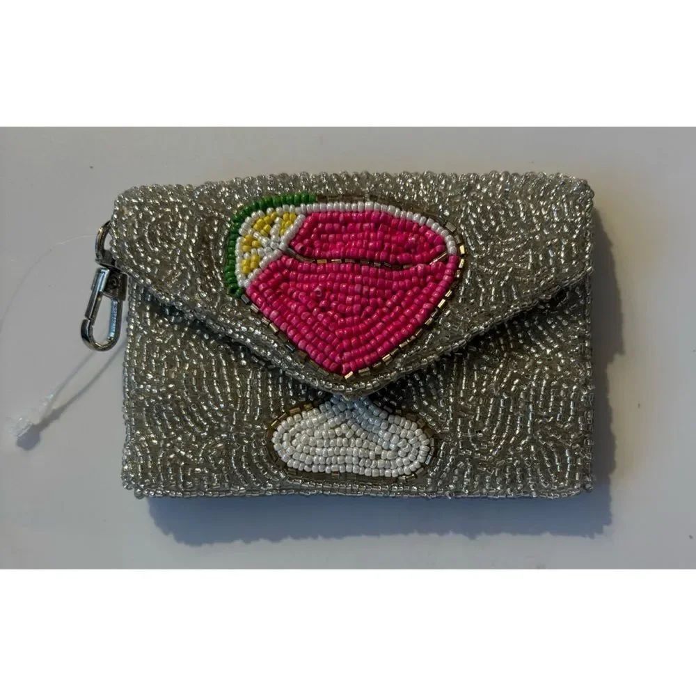 Rachel Zoe Beaded Martini Mini Coin Purs